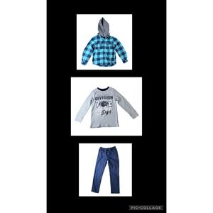 Columbia Childrens Place Falls Creek Boys Size 7/8 Flannel Thermal Pants Bundle